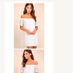 LULU off the shoulder tie dress